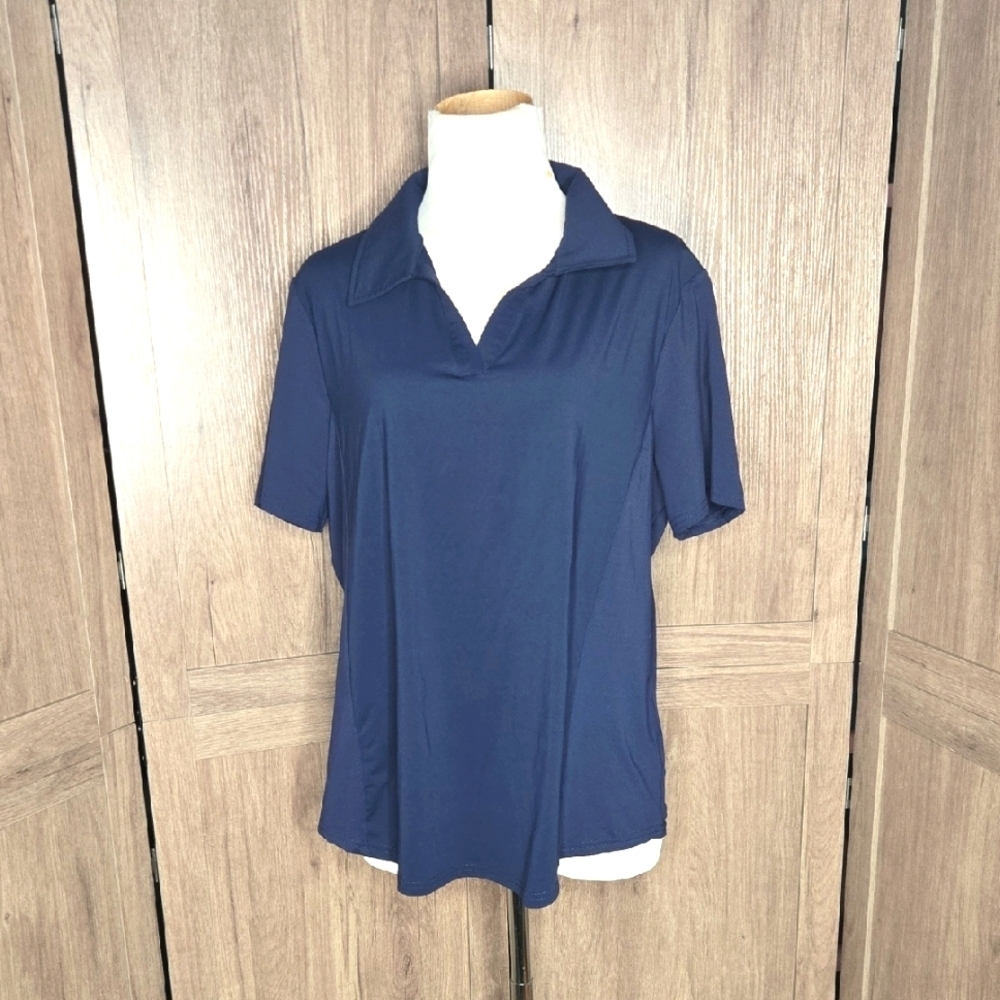 Women Golf Navy Blue Women's Top